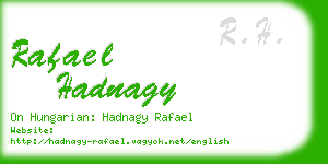 rafael hadnagy business card